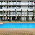 Apartment Blue And Beige In With Seasonal Pool, Parking And Balcony By Renters *