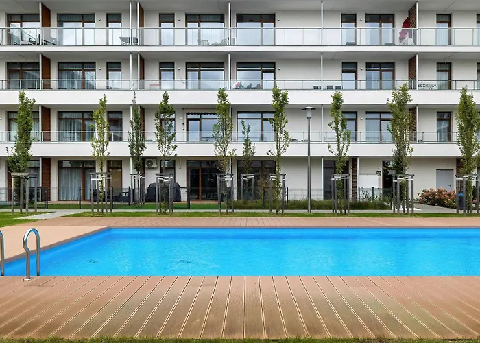 Apartamento Blue And Beige In With Seasonal Pool, Parking And Balcony By Renters *